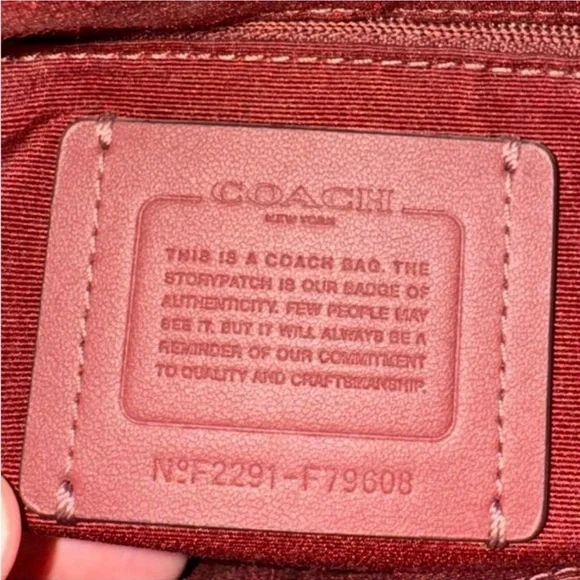 Coach 2022 Pink Crossgrain Leather Shoulder
Handbag F79608 MSRP $350 - EUC - Picture 4 of 11